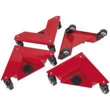 Set of 4 Heavy Duty Corner Transport Dollies - 150kg Weight Limit - Castors