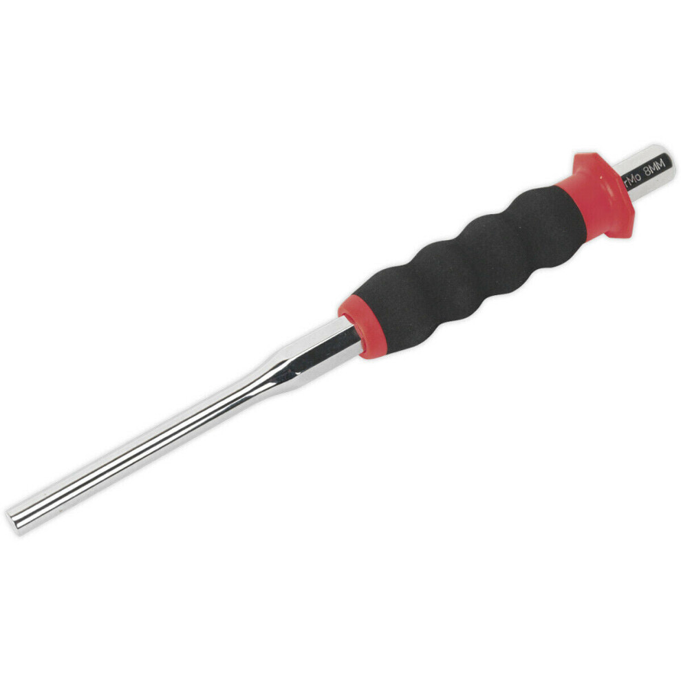 Loops 8Mm Sheathed Parallel Pin Punch - Contoured Foam Grip - Chrome Molybdenum Steel