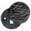 Loops 40mm Traditional Round Covered Escutcheon Lock Profile Black Antique 2
