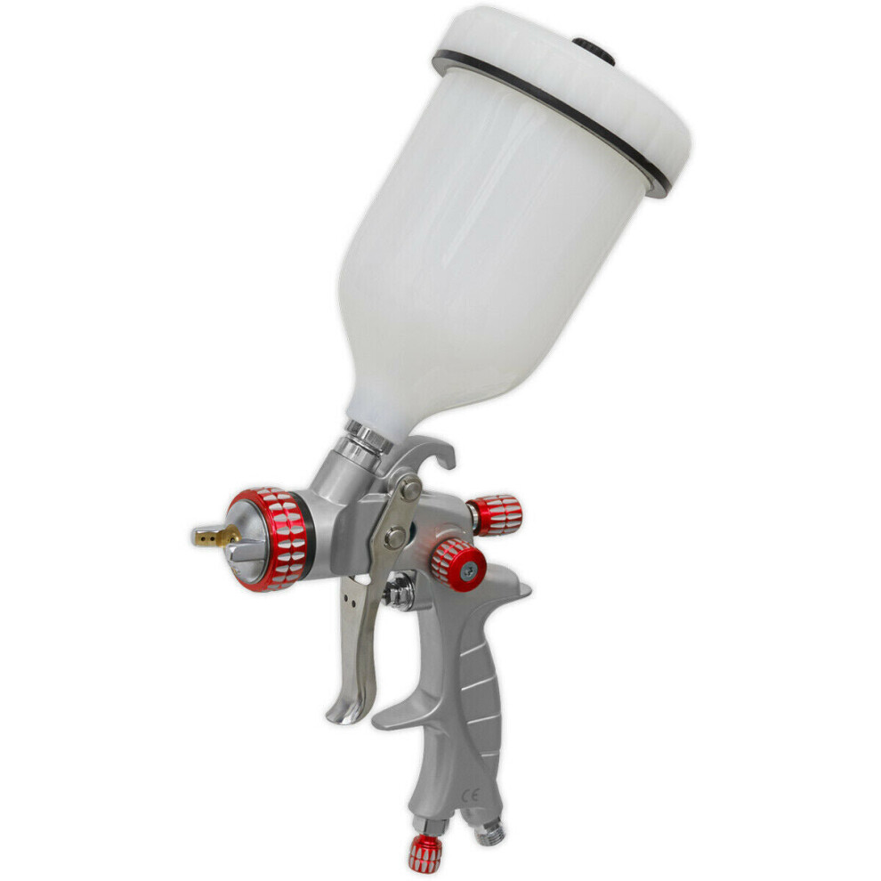 Loops Professional Hvlp Gravity Fed Spray Gun / Airbrush - 1.3Mm Nozzle Paint Basecoat
