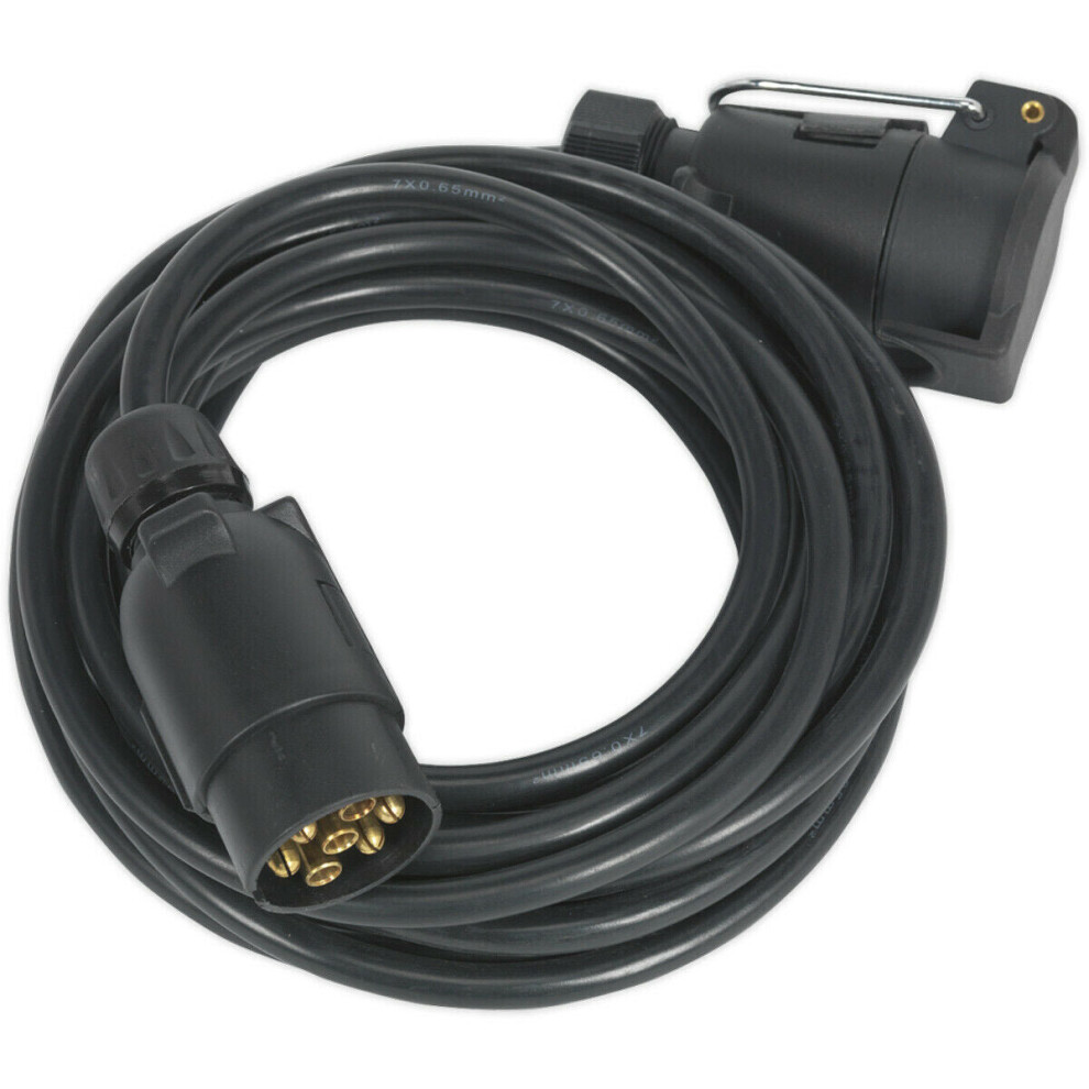 6m 12V 7-Pin N-Type Extension Lead - Trailer & Caravan Power Extending Cable