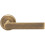 Loops Door Handle & Latch Pack Antique Brass Rectangular Lever Screwless Round Rose 3