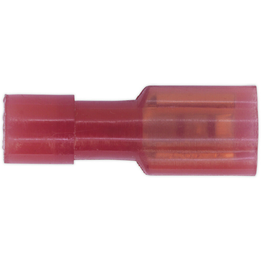 100 Pack Fully Insulated Female Terminal - 4.7Mm - 22 To 18 Awg Cable - Red 5056581900760