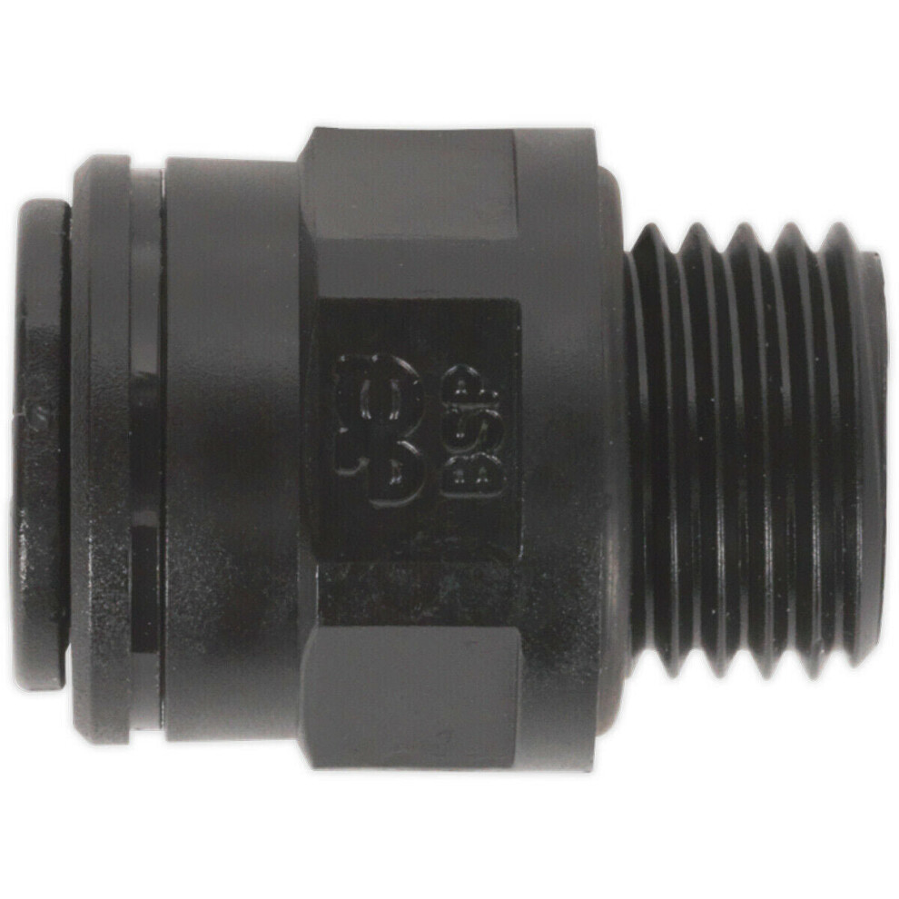 Loops 5 Pack - 8Mm X 1/4" Straight Adapter Metric Pipe / Imp Thread Pneumatic Coupling