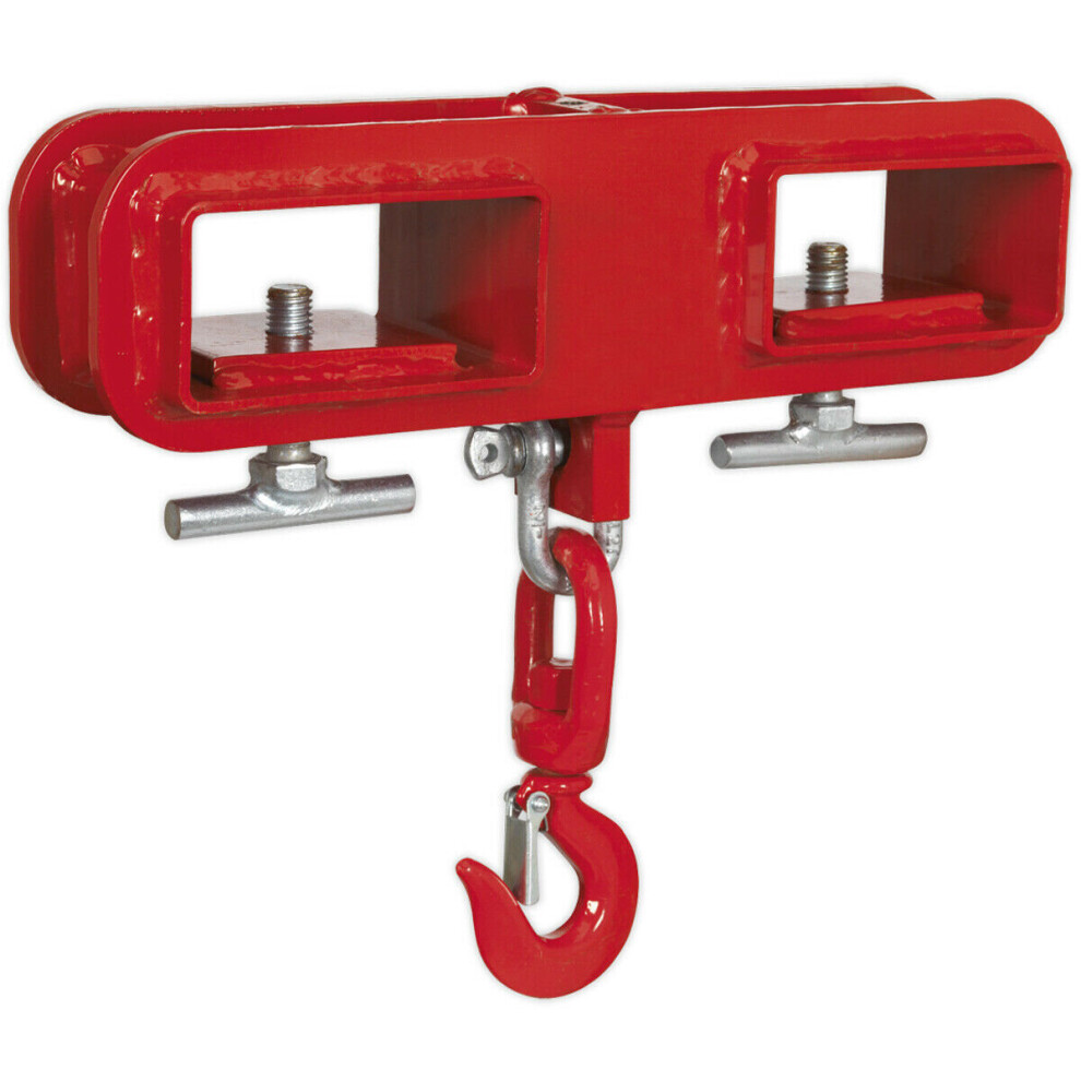 Loops 1000Kg Capacity Forklift Lifting Hoist - Heavy Duty Steel - Mobile Crane