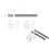 Loops Back To Back Pull Handle Fixing Pack Set 19mm Diameter Matt Black Finish 3