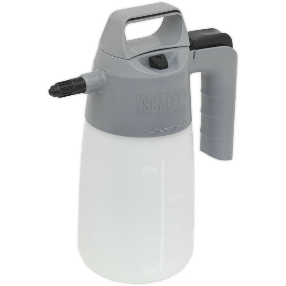 Industrial Pressure Sprayer with Viton Seals - Translucent Tank - 1L Capacity