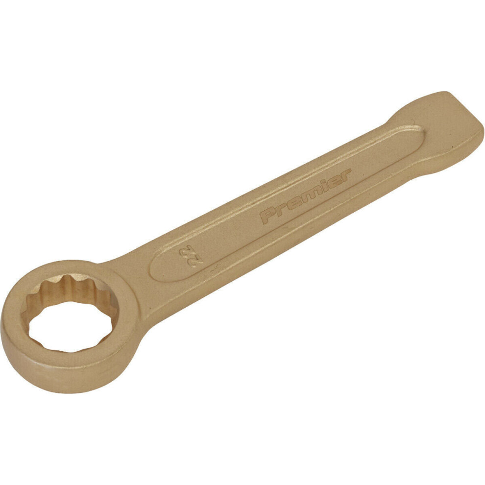 22Mm Ring End Slogging Spanner - Non-Sparking - Short Profile Striking End 5056524291108