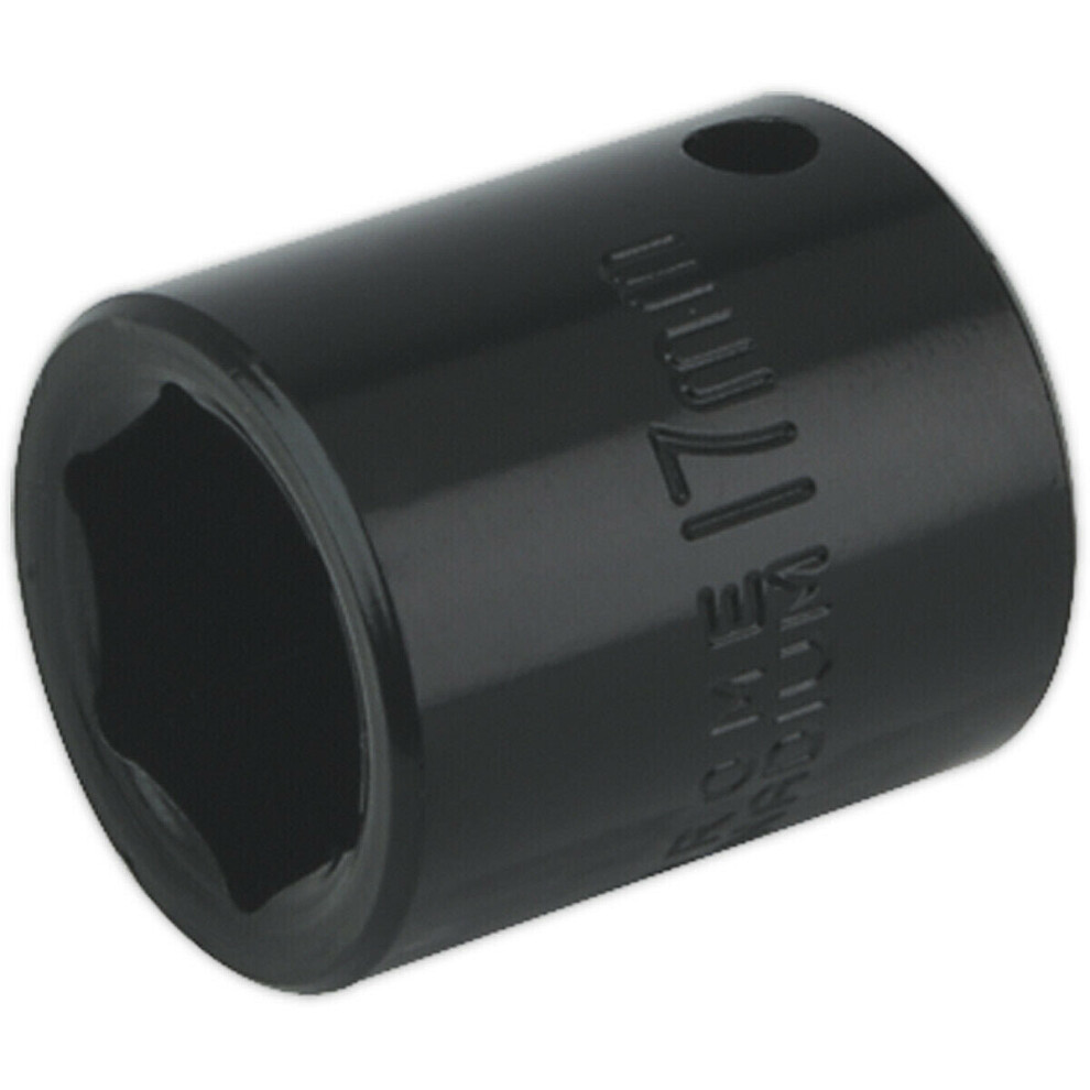 Loops 17Mm Forged Impact Socket - 3/8 Inch Sq Drive - Chrome-Vanadium Wrench Socket