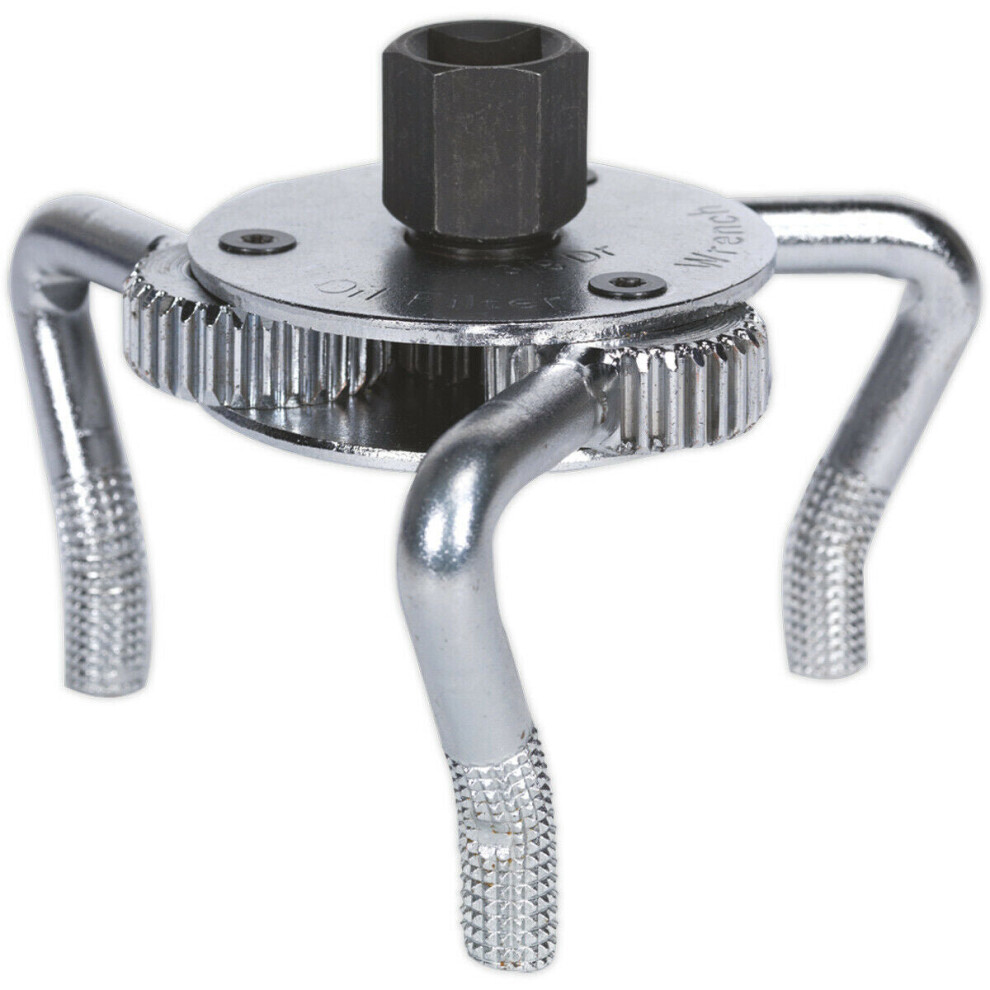 Oil Filter Claw Wrench - 3/8" & 1/2" Sq Drive - 43mm to 102mm Capacity - Steel