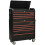 Loops Retro 10 Drawer  Topchest & Rollcab Bundle - Locking - BB Slides - Black & Red 4