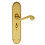 Loops PAIR Beaded Pattern Handle on Bathroom Backplate 249 x 50mm Polished Brass 4