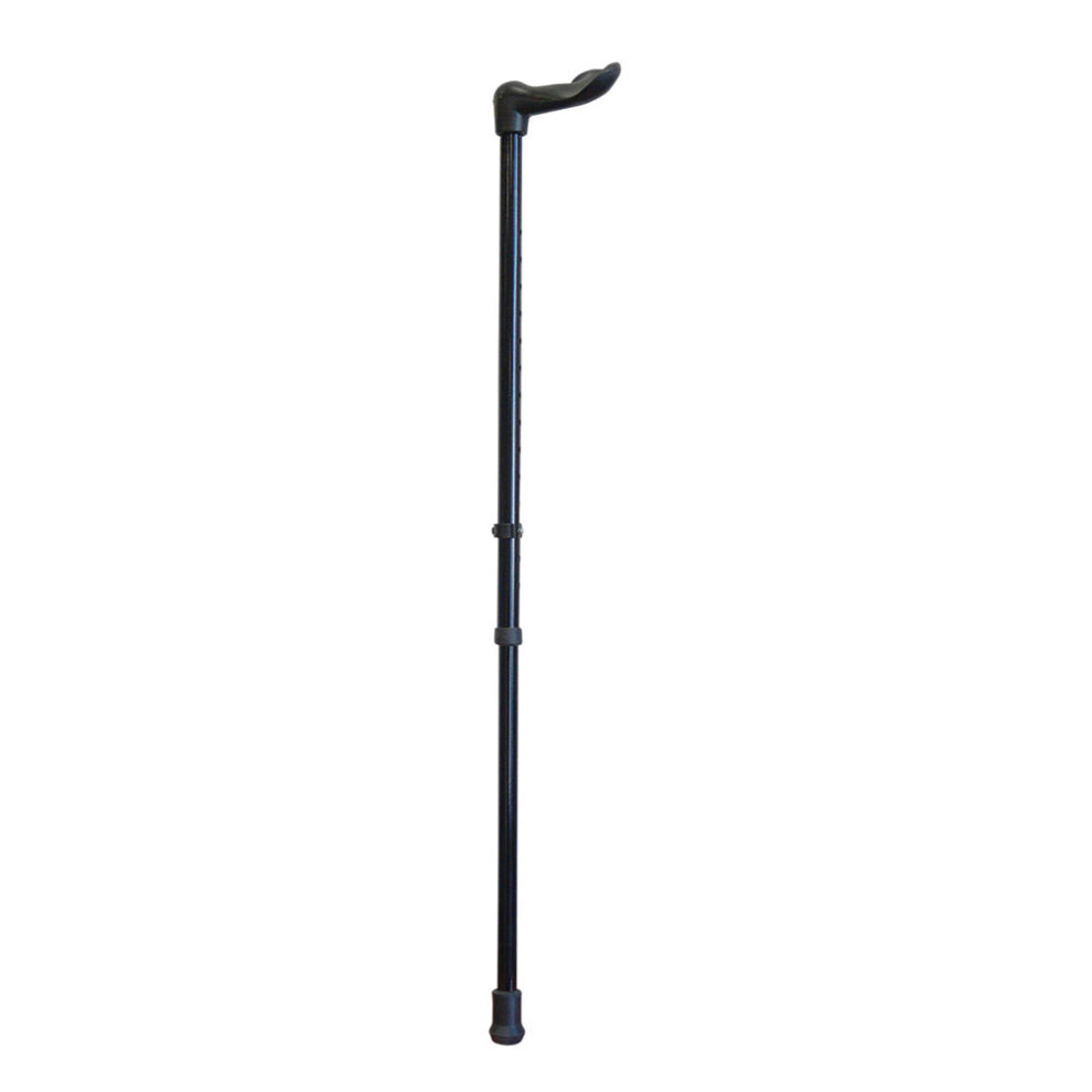 Left Handed Ergonomic Handled Walking Stick - Palm Grip - 14 Heght Settings