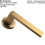 Loops PAIR Straight Square Handle on Round Rose Concealed Fix Antique Brass 2