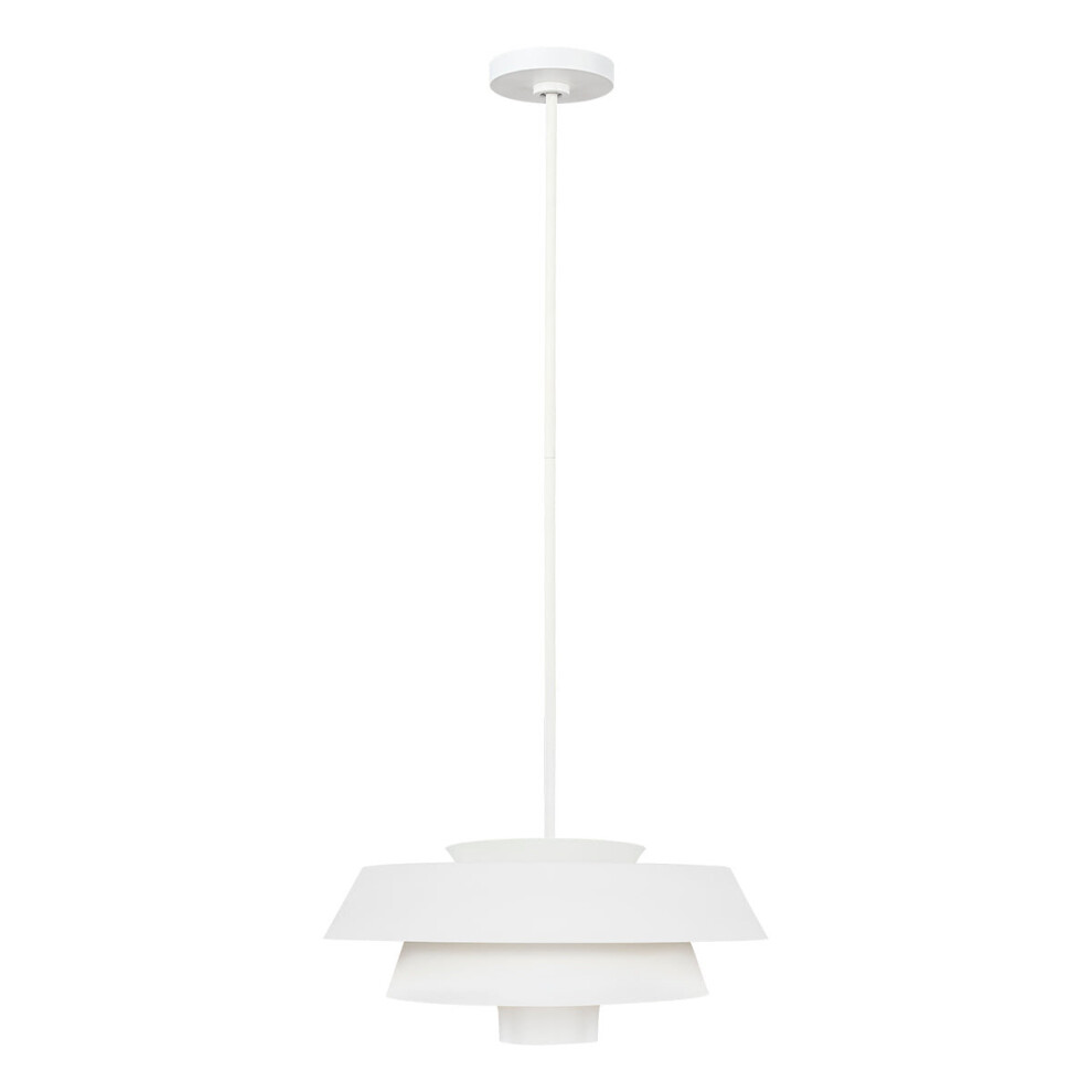 1 Bulb Ceiling Pendant Light Fitting Matte White LED E27 60W Bulb