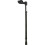 Loops Left Handed Ergonomic Handled Walking Stick - Telescopic Height - Matt Black 1