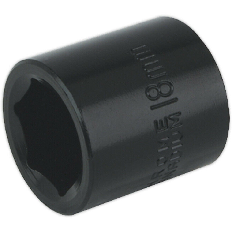 Loops 18Mm Forged Impact Socket - 3/8 Inch Sq Drive - Chrome-Vanadium Wrench Socket