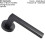 Loops PAIR Straight Square Handle on Round Rose Concealed Fix Matt Black Finish 2