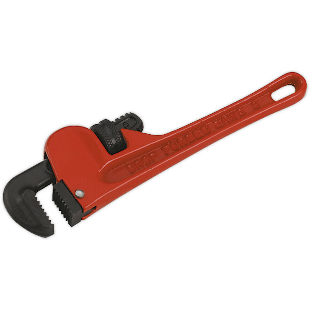 200mm Cast Steel Pipe Wrench - European Pattern - 9-38mm Carbon Steel Jaws