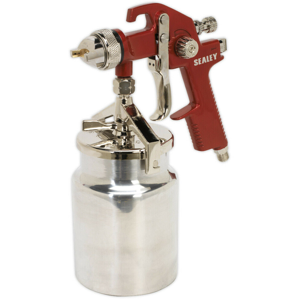 PREMIUM HVLP Suction Fed Spray Gun / Airbrush - 1.7mm Nozzle Paint Undercoat