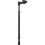 Loops Right Handed Ergonomic Handled Walking Stick - Telescopic Height - Gloss Black 1