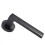 Loops PAIR Straight Square Handle on Round Rose Concealed Fix Matt Black Finish 3