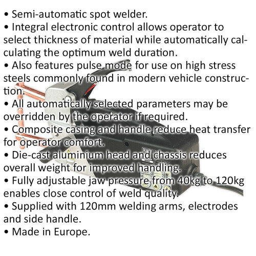 Loops 6300A Semi-Auto Spot Welder & Digital Timer - Premium Portable Sheet Panel Gun 1