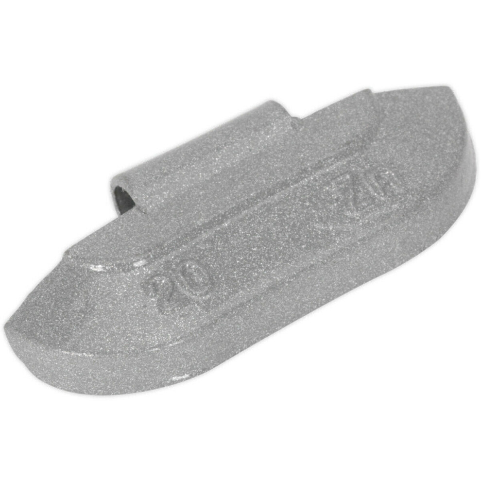 100 PACK 20g Hammer On Wheel Weights - Zinc for Steel Wheels - Wheel Balance