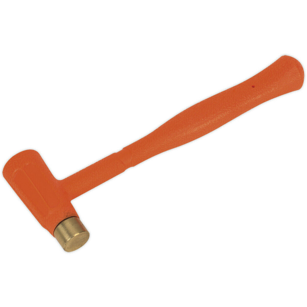 12oz Brass Faced Dead Blow Hammer - Shot Loaded Head - Rubber Grip Anti-Rebound-image-OPC-P8WKXG5-NEW