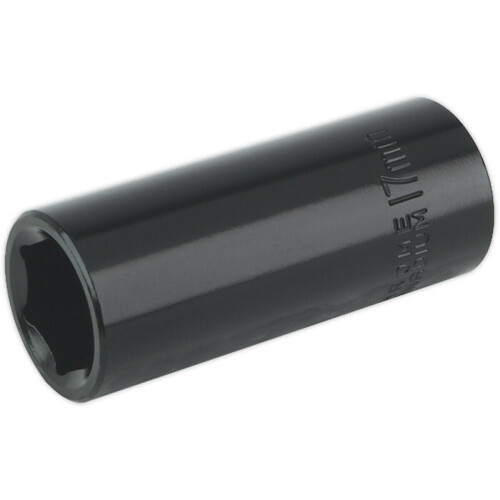 Loops 17mm Forged Deep Impact Socket - 3/8 Inch Sq Drive Chrome Vanadium Wrench Socket