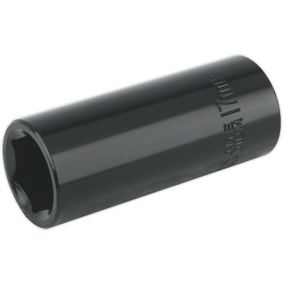 Loops 17Mm Forged Deep Impact Socket - 3/8 Inch Sq Drive Chrome Vanadium Wrench Socket