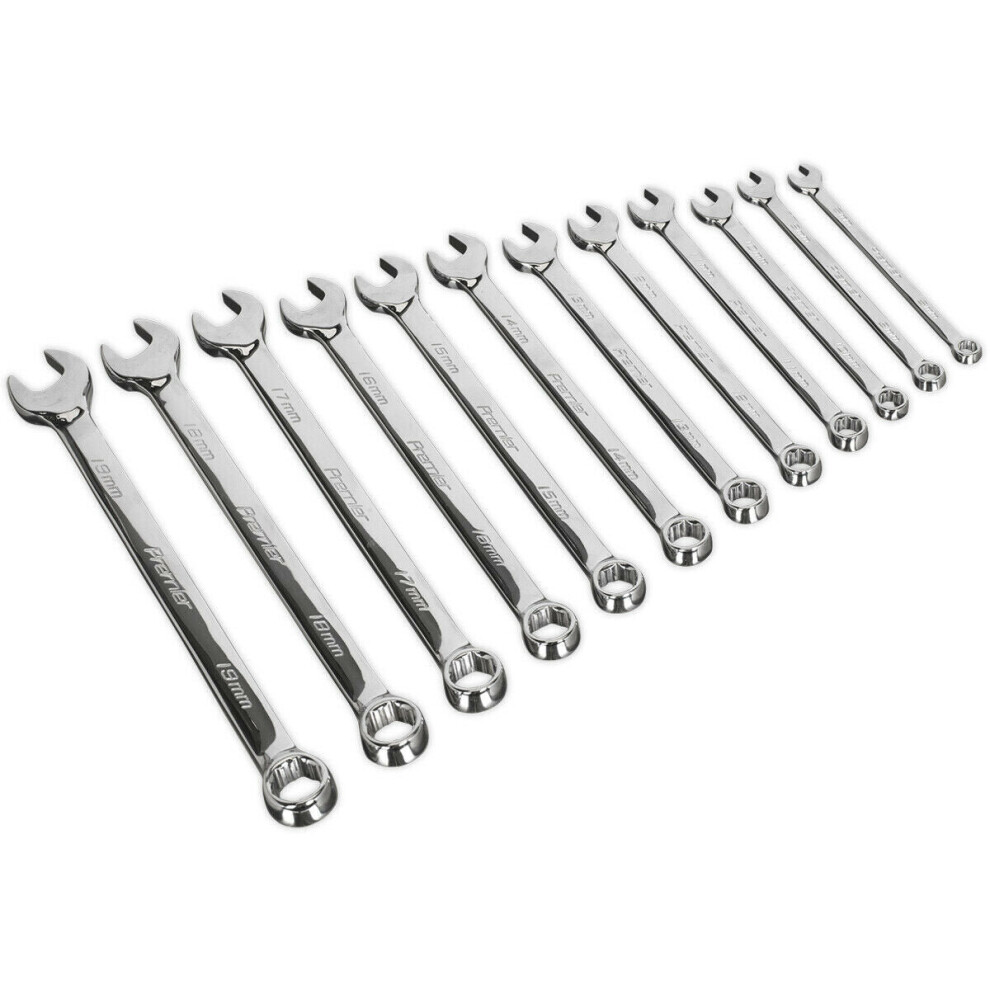 12pc ANGLED / OFFSET Combination Spanner Set - 6 Point Metric Socket Nut Ring
