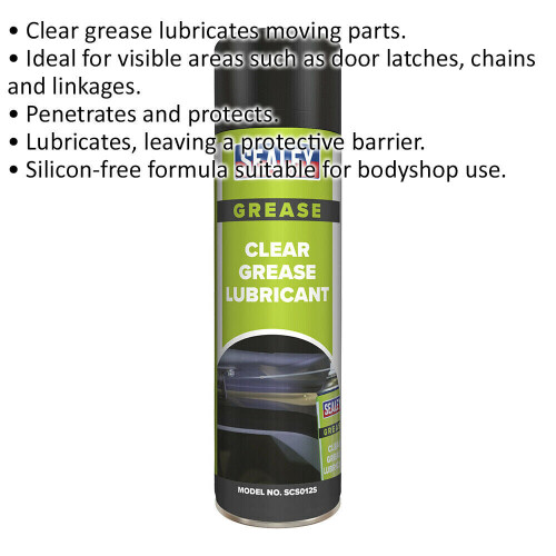 Loops 6 PACK 500ml Clear Grease Lubricant - Silicon-Free Formula - Protective Barrier 1