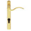 Loops Scroll Lever Door Handle on Lock Backplate Polished Brass 208 x 25mm 2