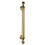 Loops 2x Ornate Pull Handle with Reeded Grip 353mm Fixing Centres Polished Brass 2
