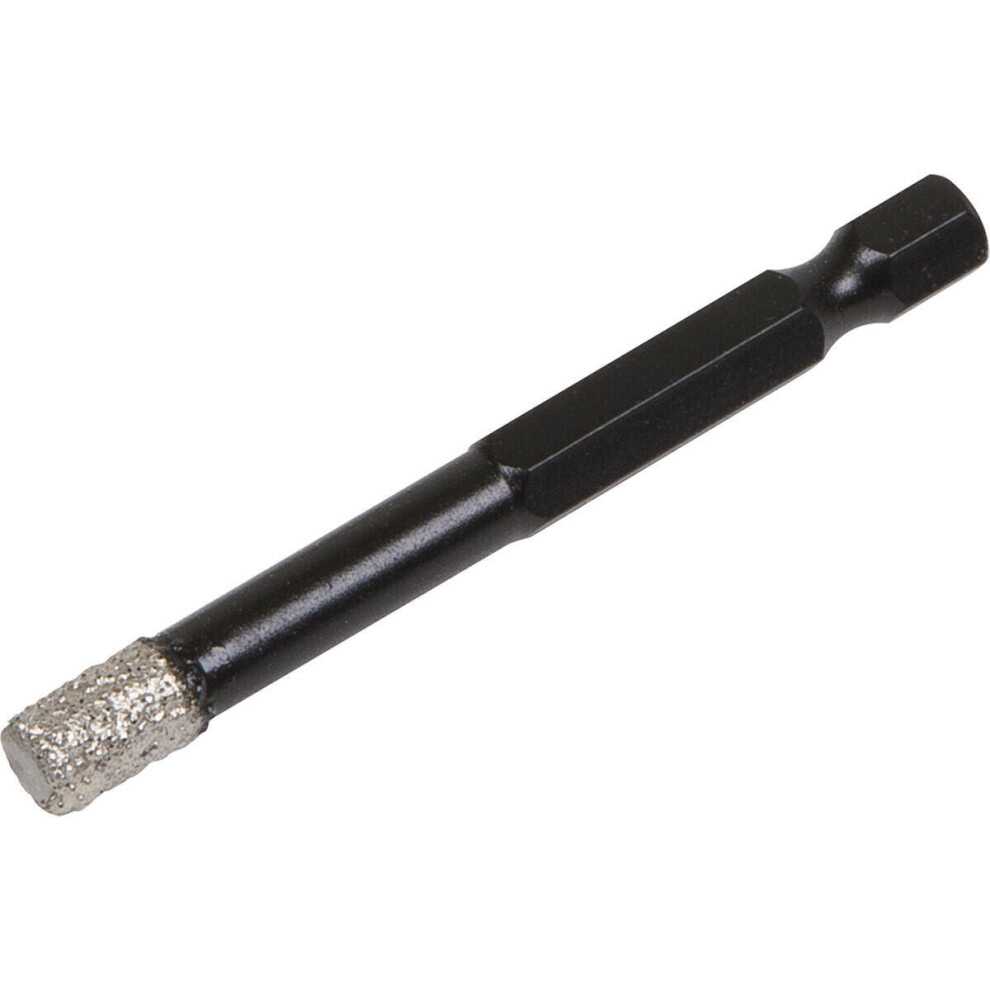 7mm Vacuum Brazed Diamond Drill Bit - Hex Shank - Suitable For Use With Drills