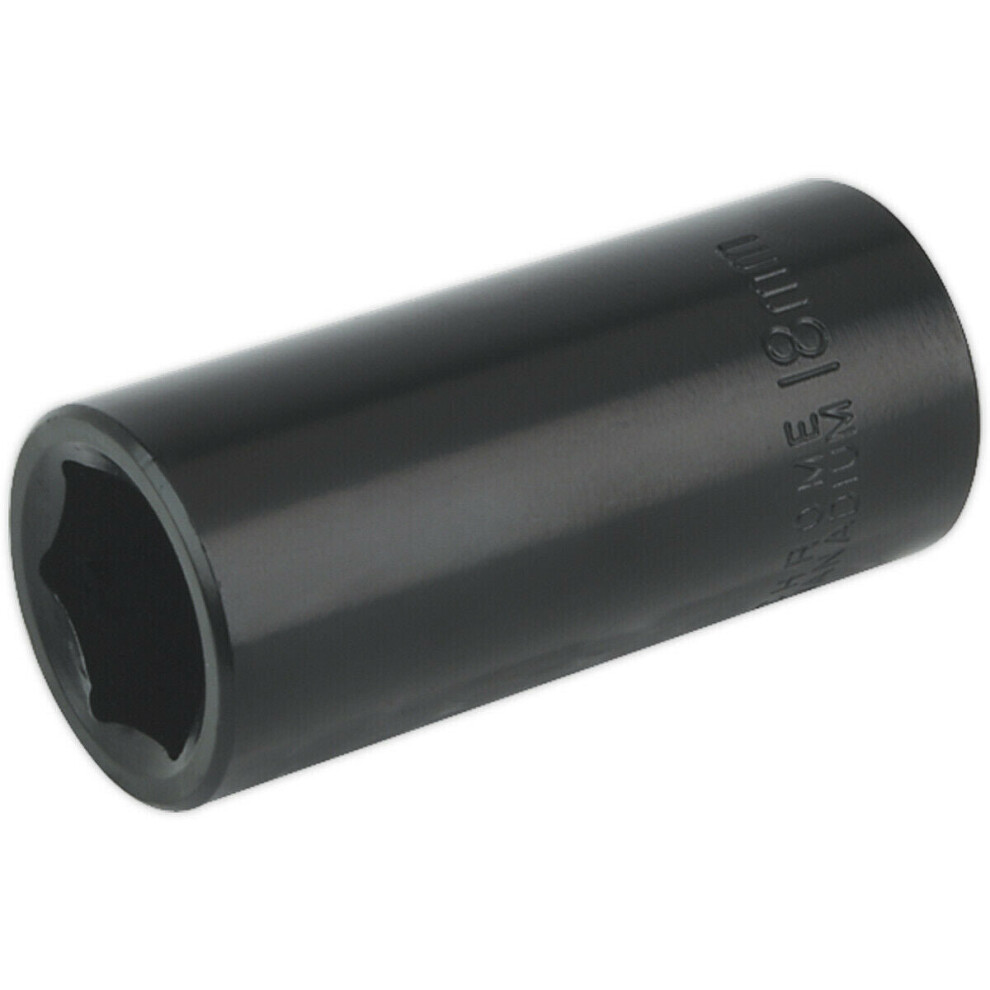 Loops 18Mm Forged Deep Impact Socket - 3/8 Inch Sq Drive Chrome Vanadium Wrench Socket
