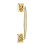 Loops 4x One Piece Door Pull Handle 250mm Length 54mm Projection Polished Brass 4