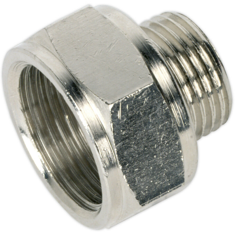 Air Tool Adaptor - 1/2" BSPT Male to 3/4" BSP Female - Hexagon Nipple Connector