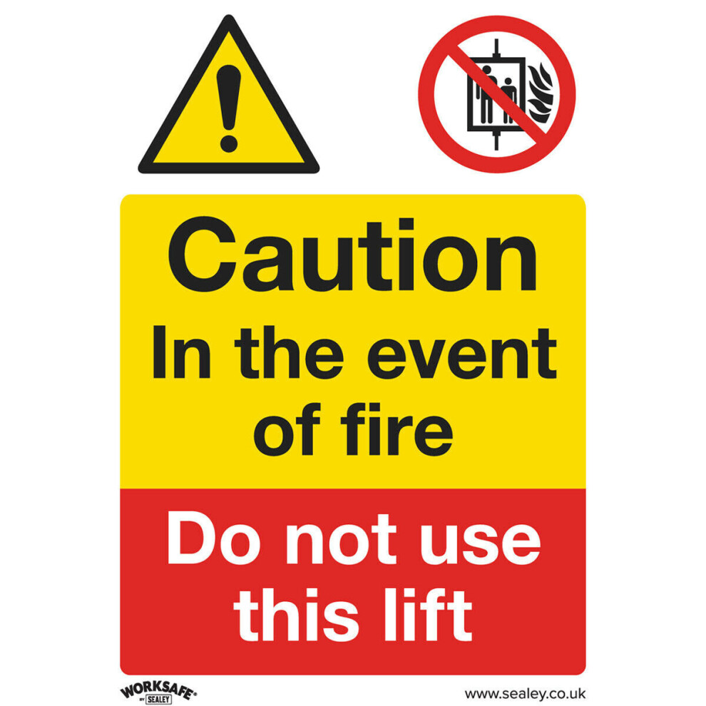 1x DO NOT USE THIS LIFT Health & Safety Sign Rigid Plastic 150 x 200mm Warning