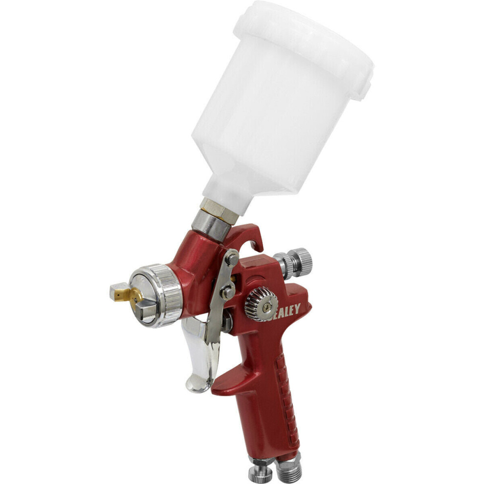 PREMIUM HVLP Gravity Fed Paint Spray Gun Airbrush - 0.8mm Touch Up Detail Nozzle