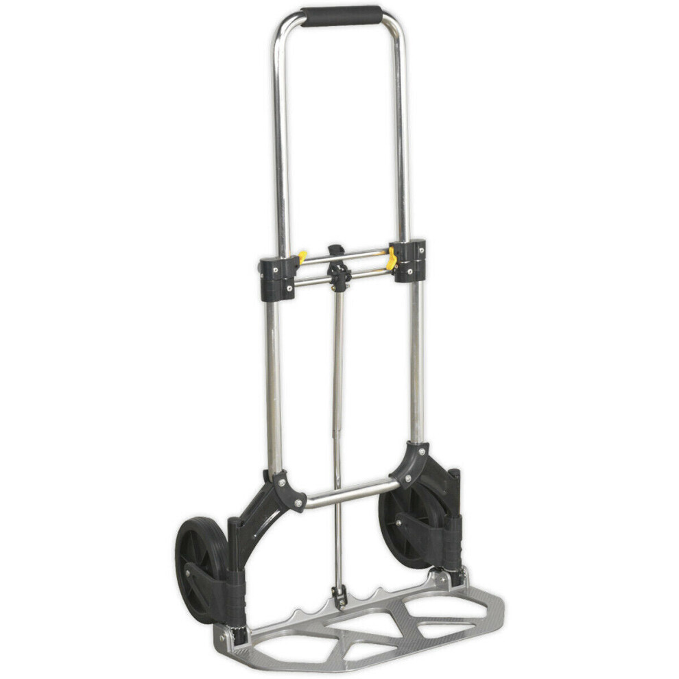 Lightweight Aluminium Folding Sack Truck - 70kg Weight Limit - Compact Portable