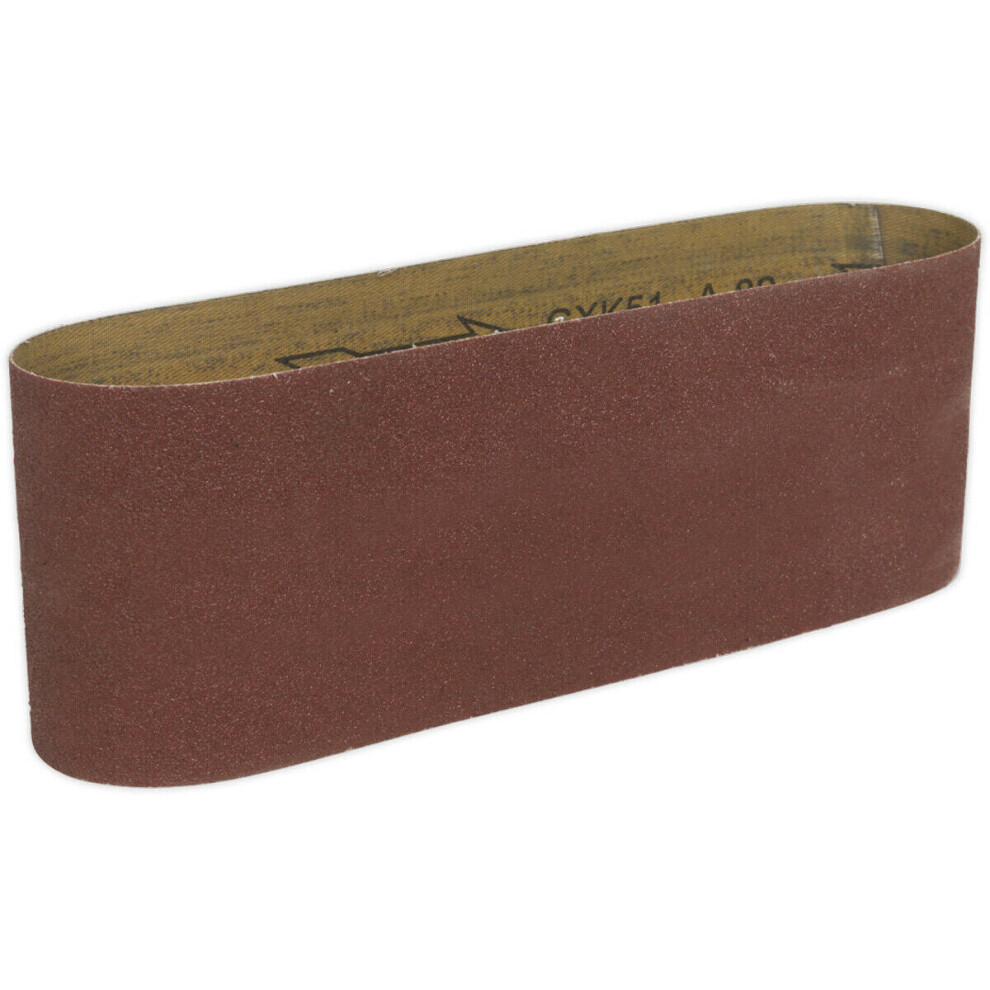 PREMIUM 100mm x 610mm Sanding Belt - 80 Grit Aluminium Oxide Cloth Backed Loop