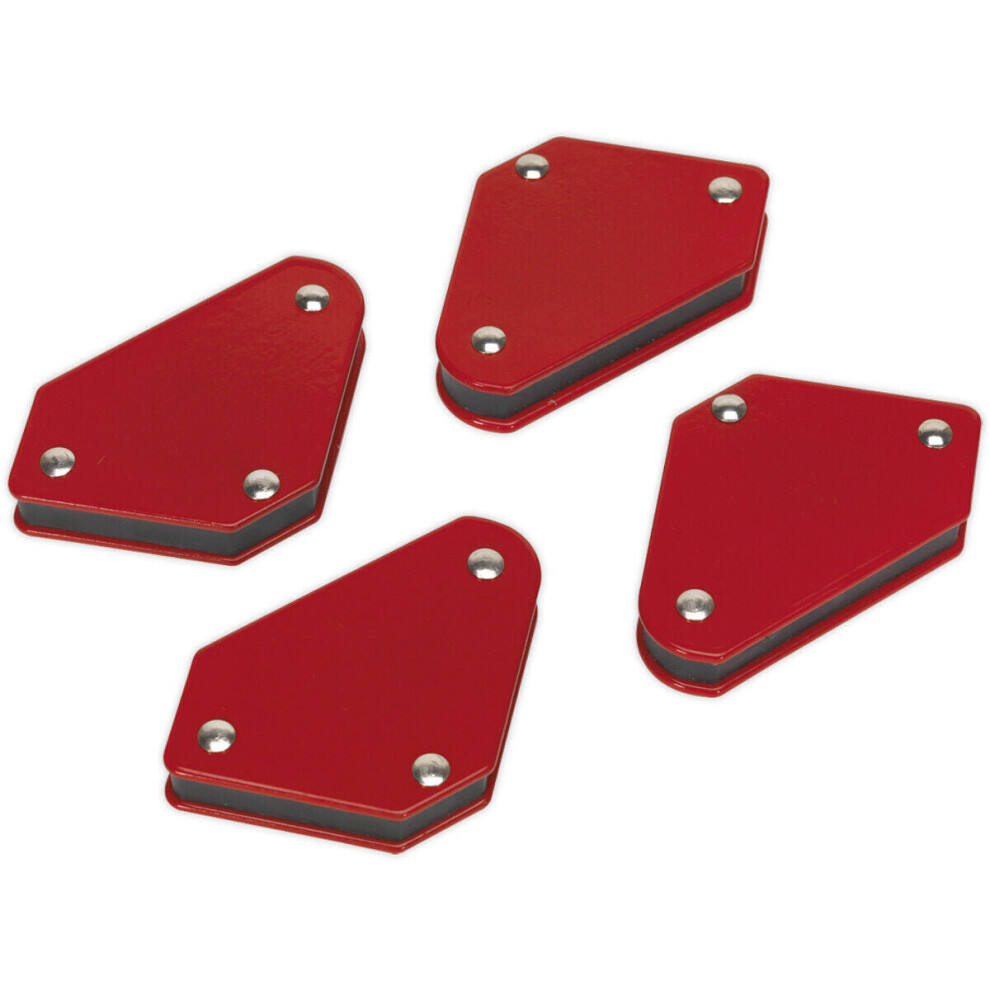 4 Piece Magnetic Quick Clamp Set - Welder & Fabricator Magnets - Angled Edges