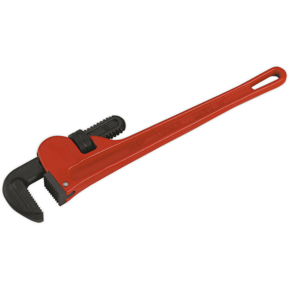 450mm Cast Steel Pipe Wrench - European Pattern - 13-63mm Carbon Steel Jaws