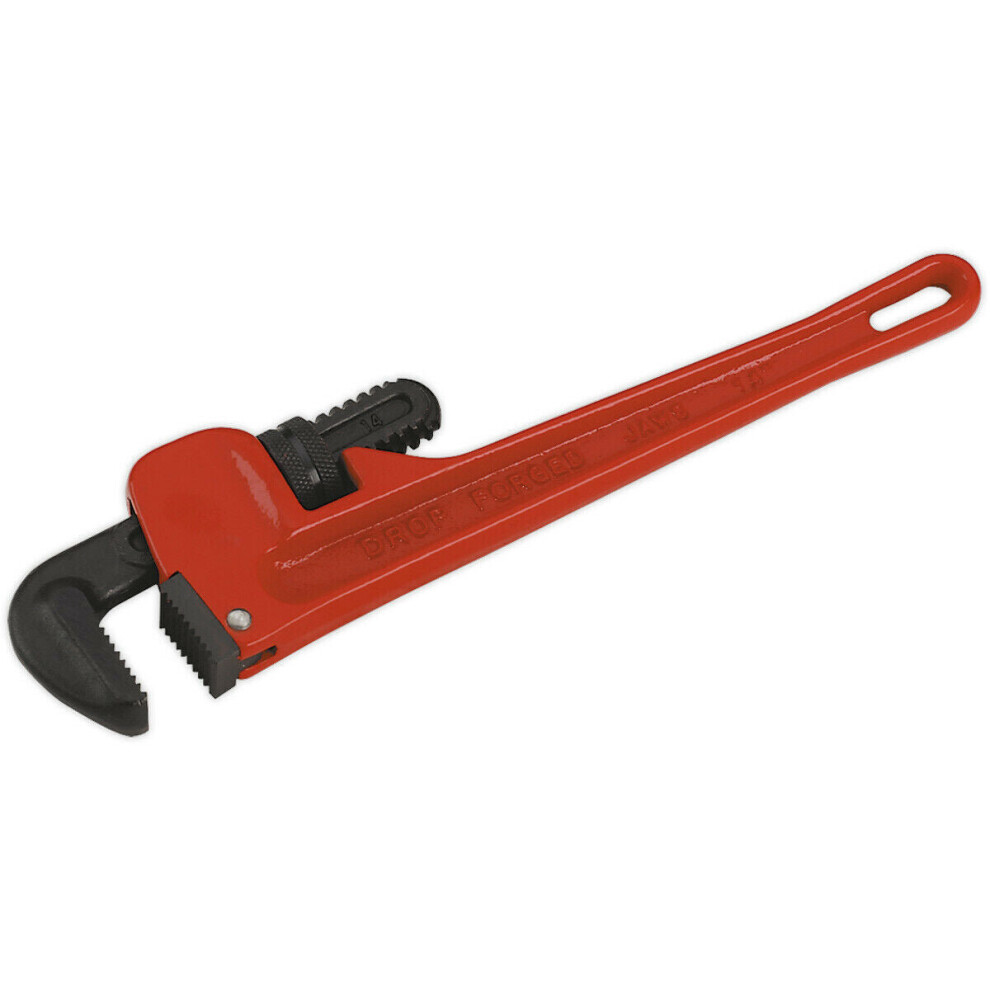 350mm Cast Steel Pipe Wrench - European Pattern - 13-50mm Carbon Steel Jaws