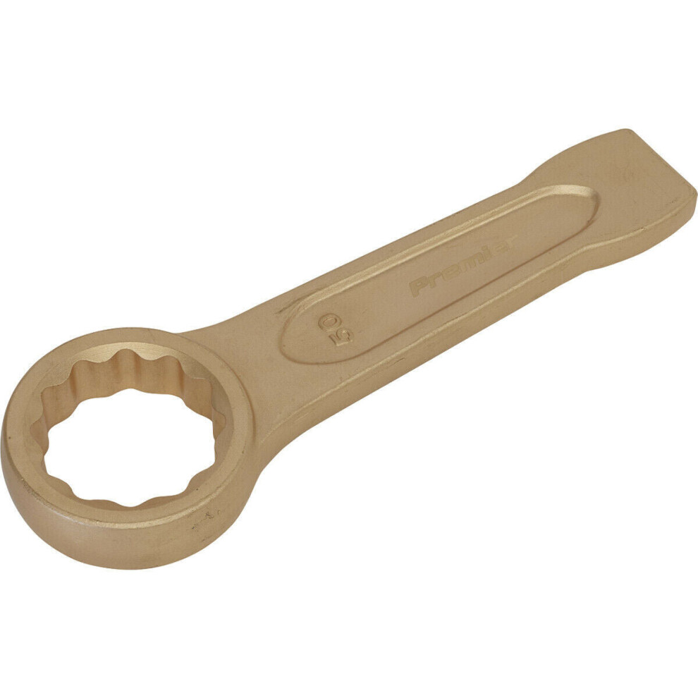 50mm Ring End Slogging Spanner - Non-Sparking - Short Profile Striking End