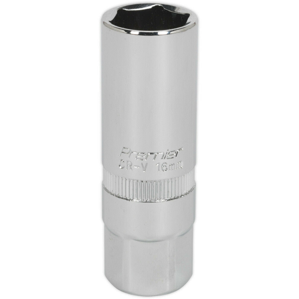 16Mm Spark Plug Socket - 3/8" Square Drive - Car Engine Maintenance Nut Tool 5056581907059