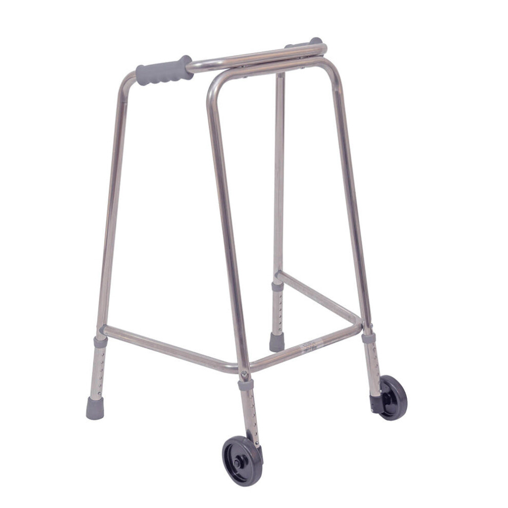 Lightweight Aluminium Walking Frame with Wheels - 780 to 880 Height - Medium