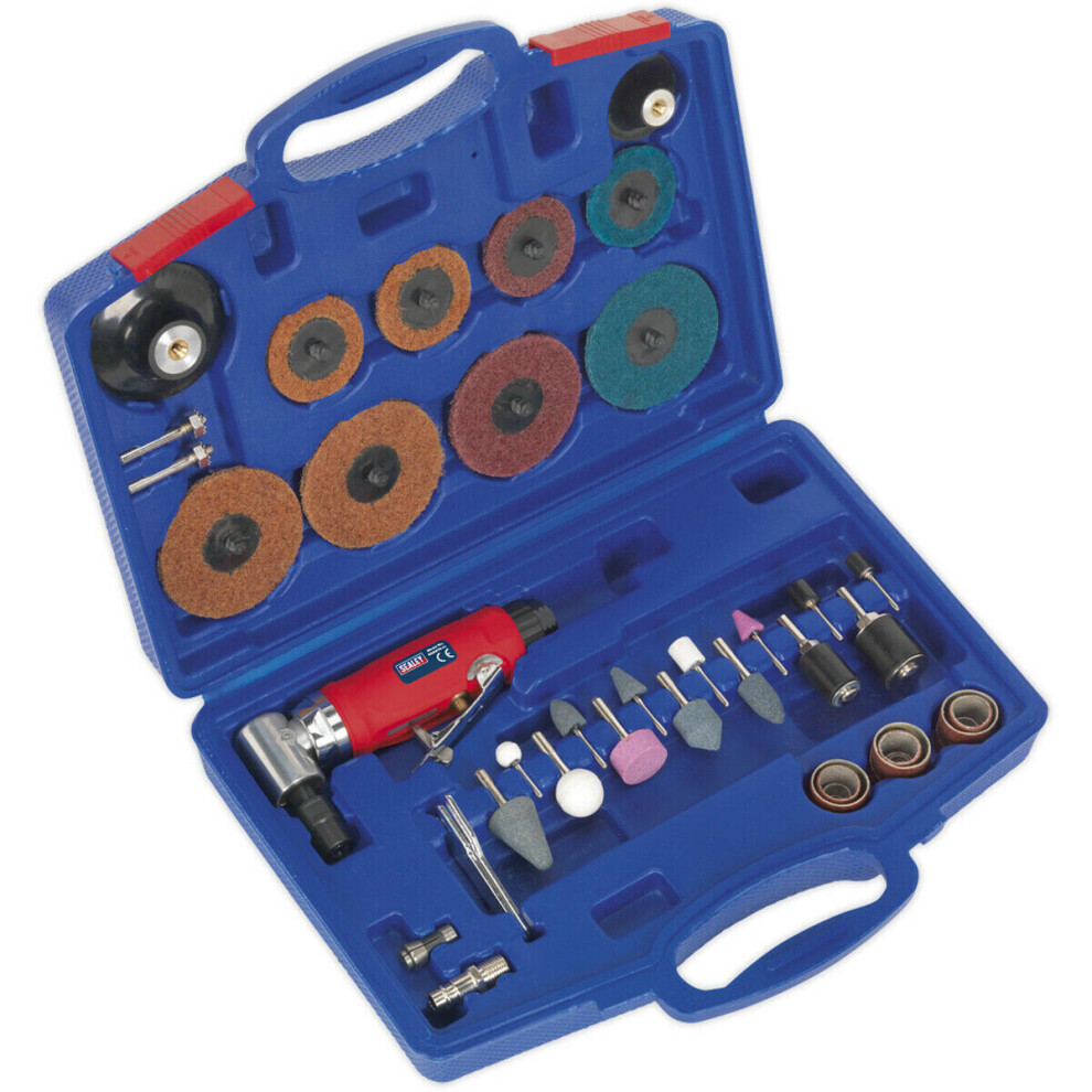 42 PACK - AIR Angle Die Grinding / Sanding Kit & Case - 50 & 75mm Detail Pads